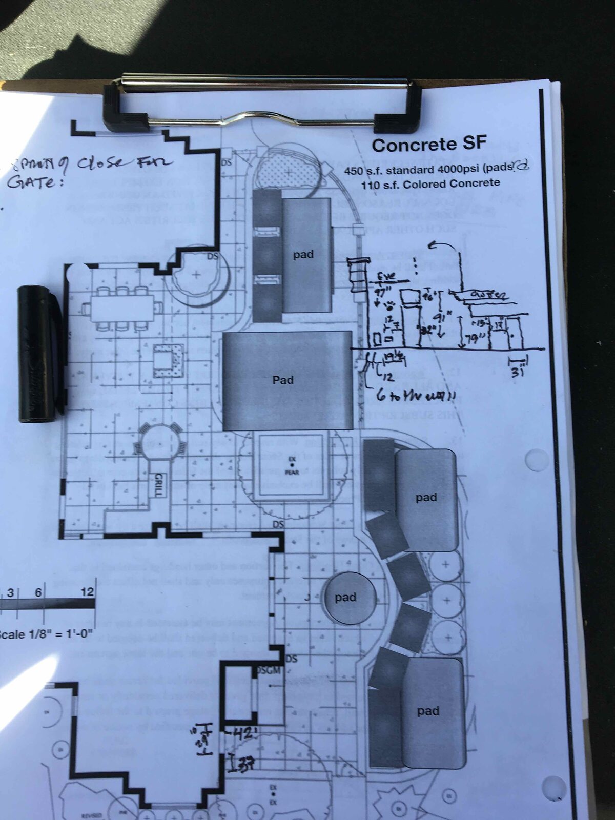 Concrete layout plans