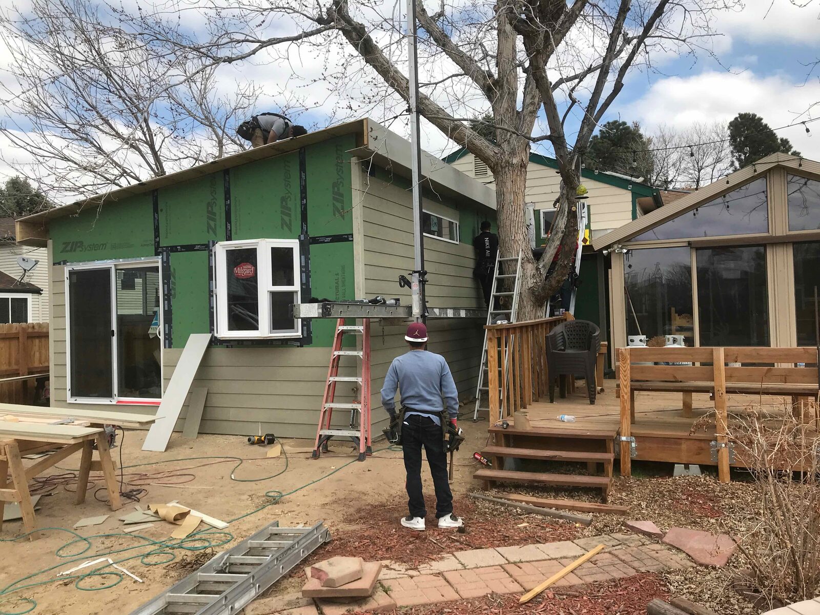 New living space with a deck.
