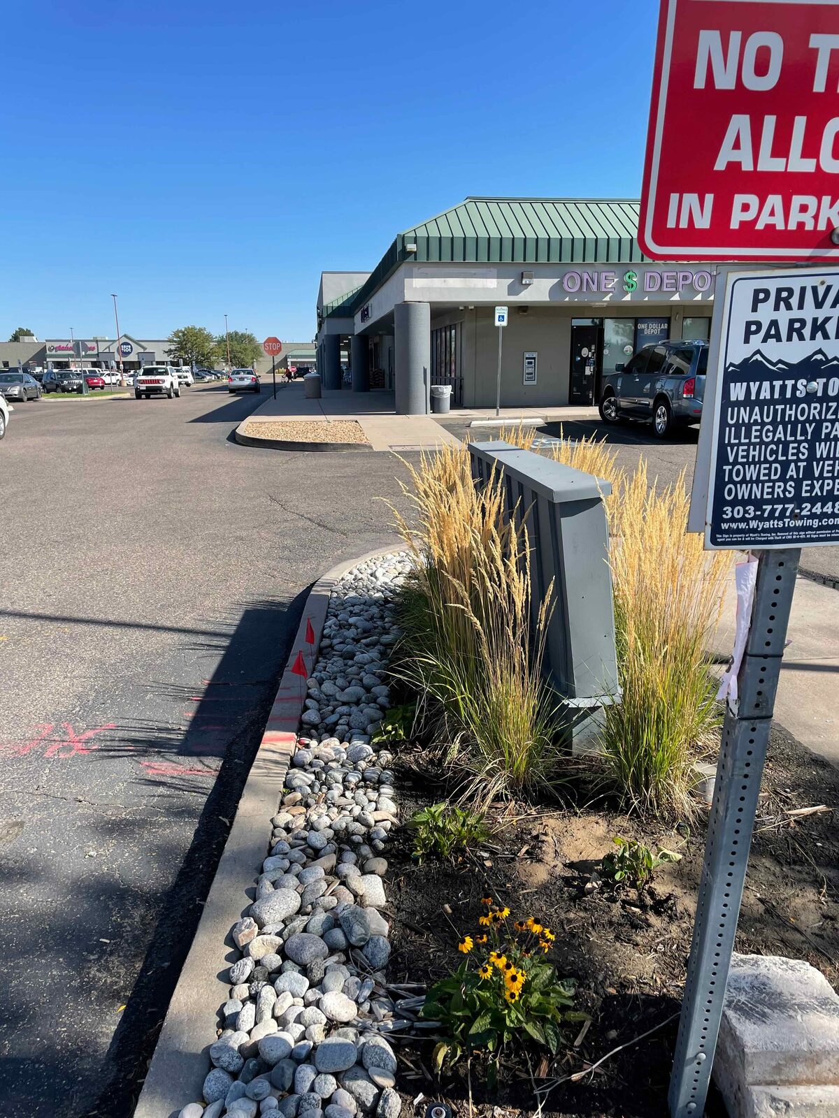 Refreshed storefront and landscaping.