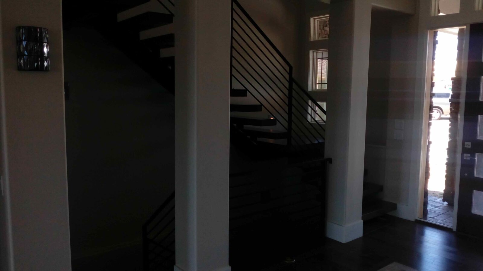 The staircase and entry.