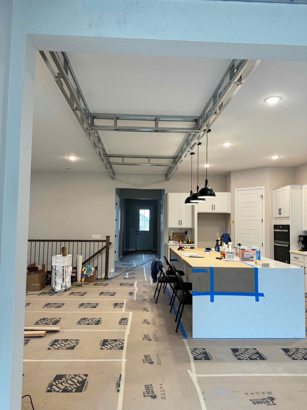 Kitchen open to the great room.